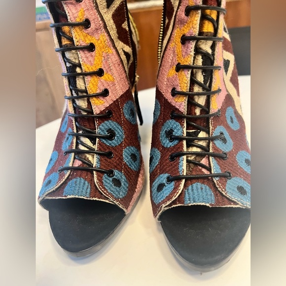 🩷Burberry - Porsum lace up peep toe booties - 41 (10) - Picture 8 of 15